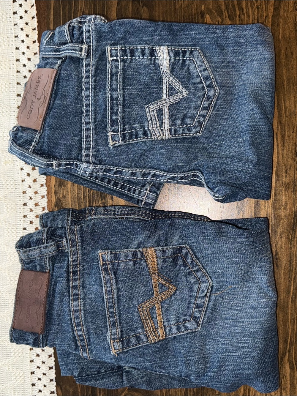 Cody James Bootcut Kid’s Blue Denim Jeans - Classic Dark Wash 2 pair